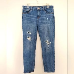 Old Navy Womans Sz 10R Boyfriend Straight Medium Wash Blue Denim Jeans